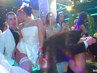 Super lascivious Brides Suck Big Cocks in Public: Free sex clip 5e