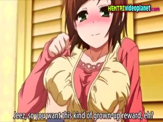 Breasty katu tyttö sisään hentai video-