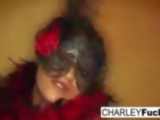 Charley Wears some attractive Lingerie and Stockings: HD sex video 9e