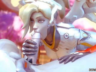 Smashing Mercy from Overwatch gets to Suck on Big manhood Nicely