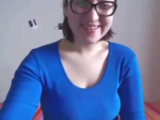 Provocerend brunette in bril webcam, gratis porno c3
