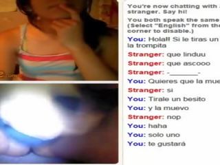 Compilación de coquetas, María juega con sus pechos para mi Omegle Mary's boobs