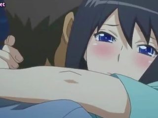 Hentai brunette enjoys licking