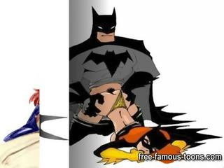 Batman নিকট থেকে catwoman এবং batgirl আনন্দ-উত্সবের