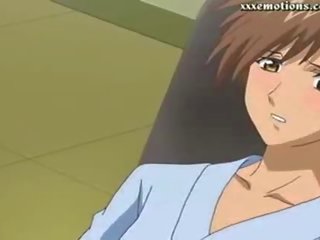Model- manga verpleegster krijgen een boner