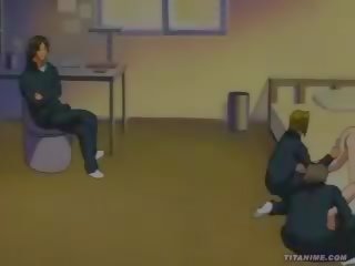 Hentai anime dívka domácí gangbanged
