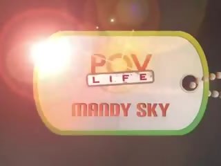 POVLife attractive Small tits teen Mandy Sky POV blowjob hardcore sex movie